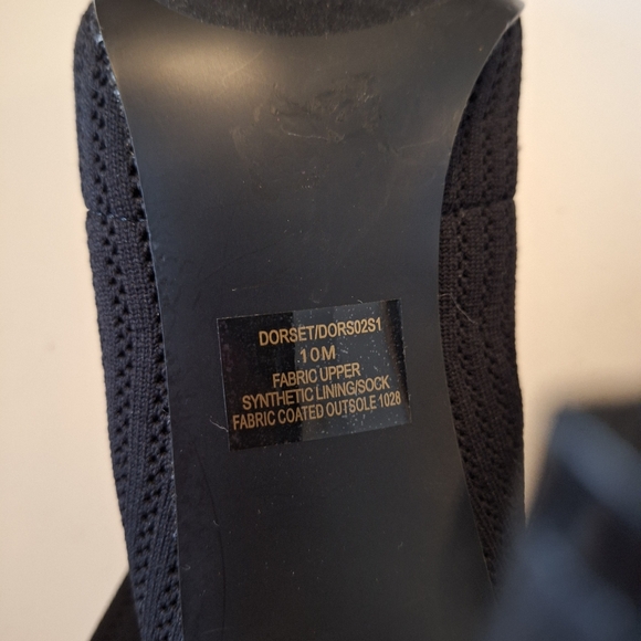 Source Unknown Black Over-the-Knee Pointed Stiletto Boots - Picture 4 of 6